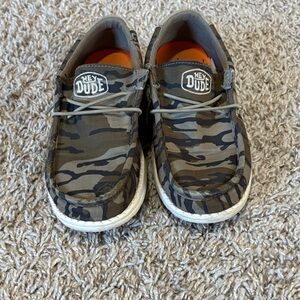 Hey Dude Kids Brown Camo Moccasins